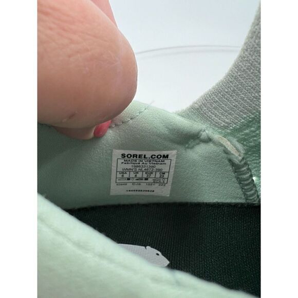 Sorel Explorer Blitz Stride Women's Size 6 Green White Lace Up Sneakers Shoes - Picture 15 of 16